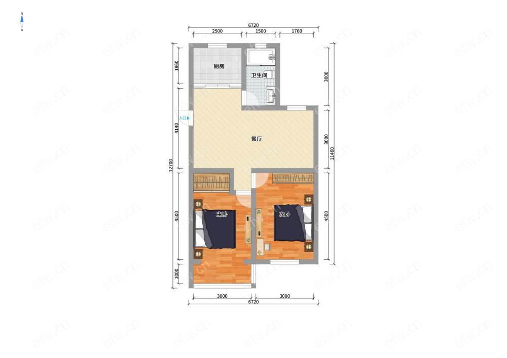 婚装全明东边户room房,village 格局工整合理