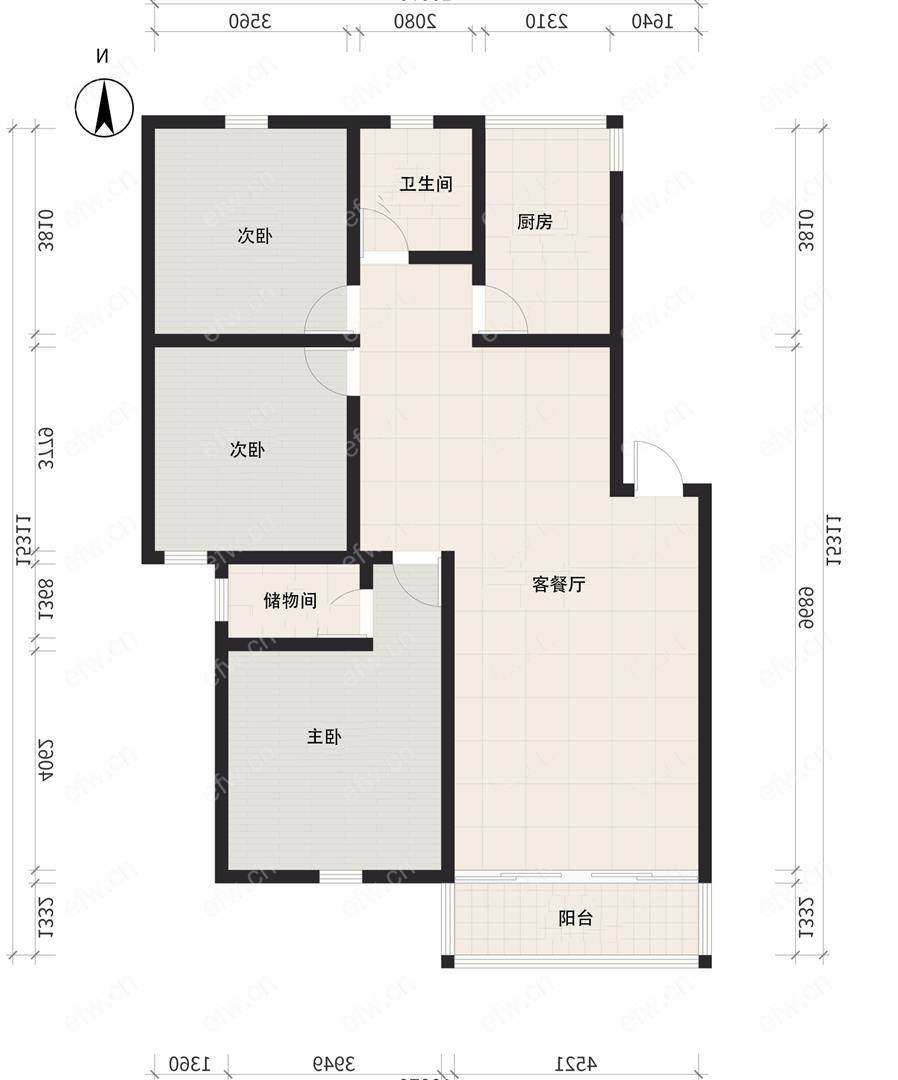 建华新村 3室2厅