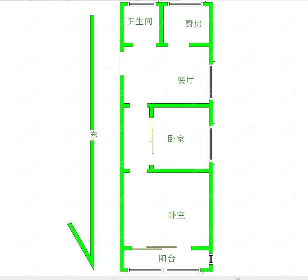 惠钱二村 精装修2室1厅