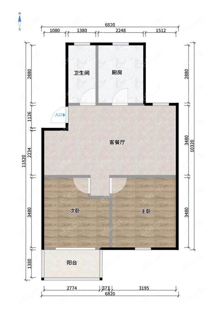惠泉花园 2房 全明户型 另送家电