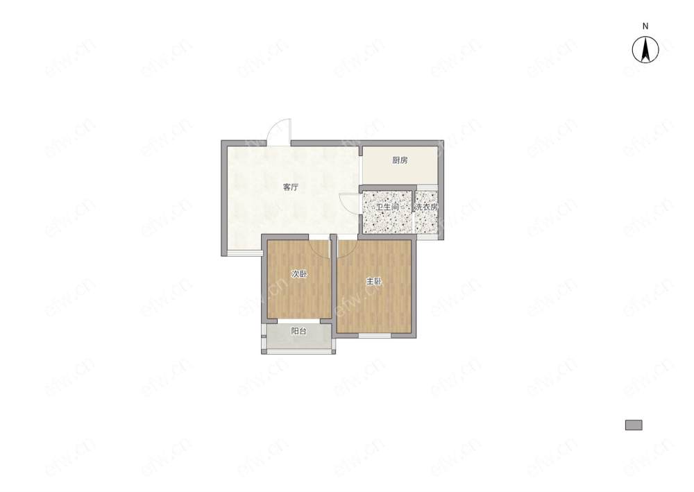 婚装全明东边户2房,瑞星家园(东区1-33) 格局工整合理