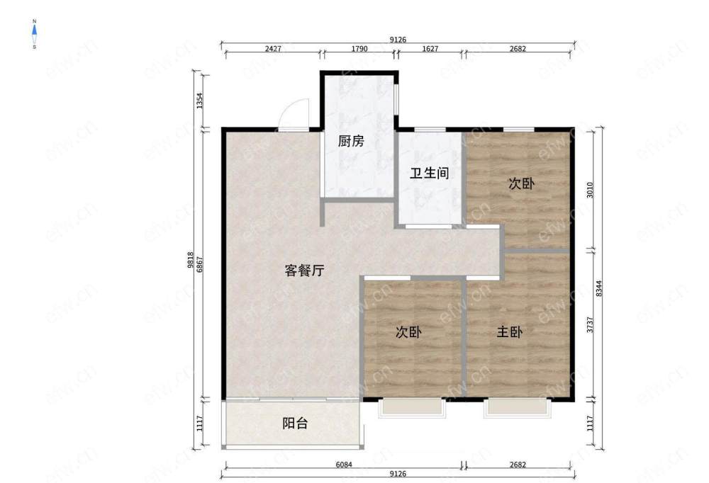 疯了单价1.3万多 市中心繁华地段 火汽车站附近 全新精装三开间朝阳