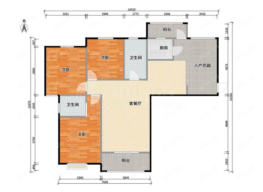 金科东方水榭(东方王榭) 3室2厅