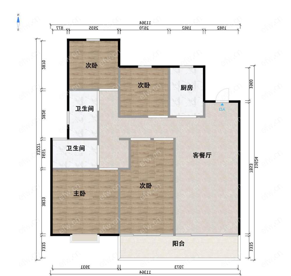 世茂时光里（世茂天域名园） 年轻时尚,4居室,观景房,落地大飘窗,采光视野一流