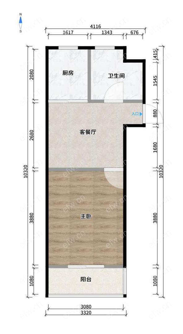 惠华新村 年轻时尚,1居室,观景房,落地大飘窗,采光视野一流