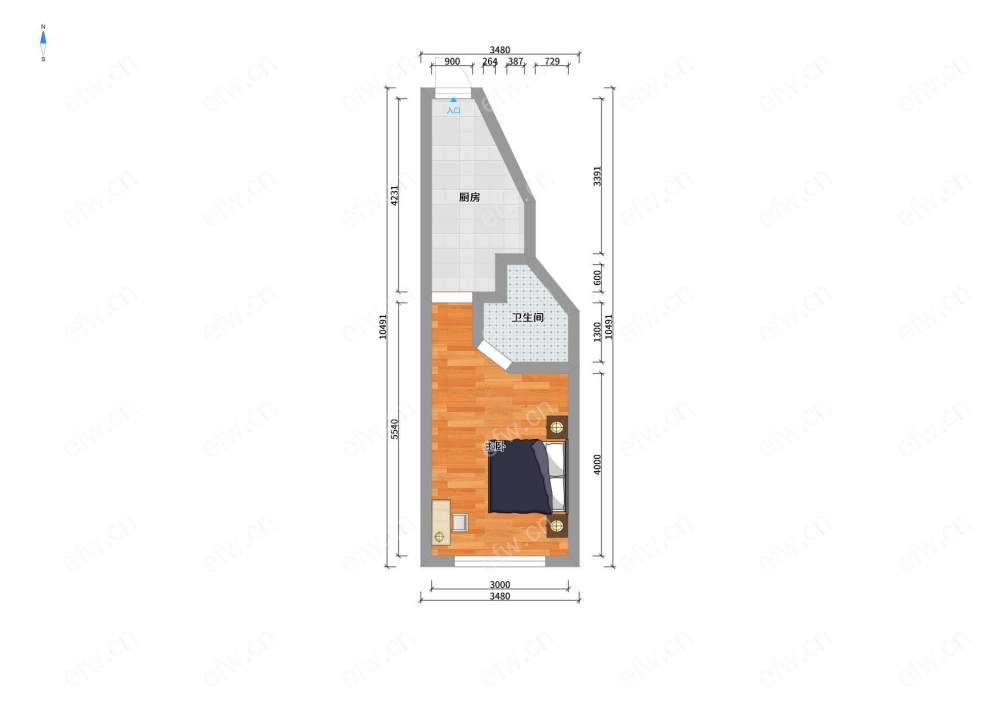 蠡湖际公寓(湖滨街11号) 1室1厅
