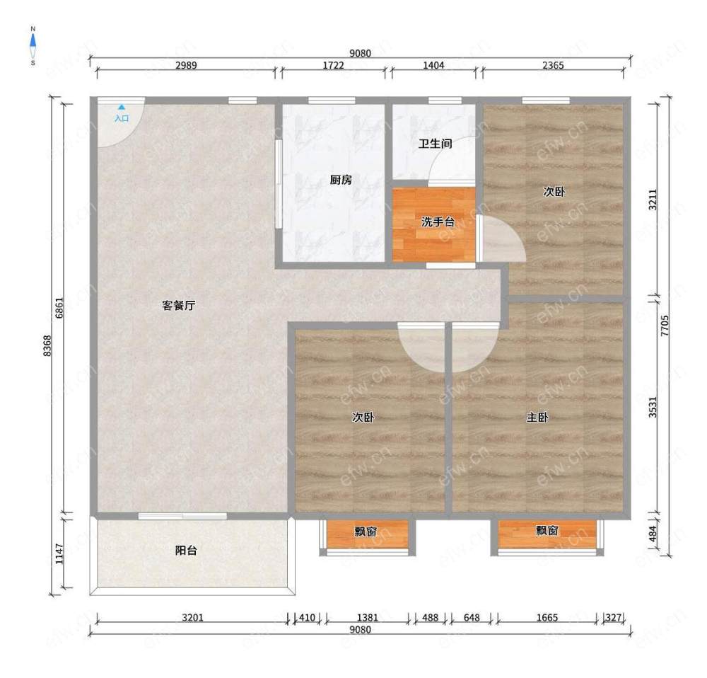 village room房 全明户型 另