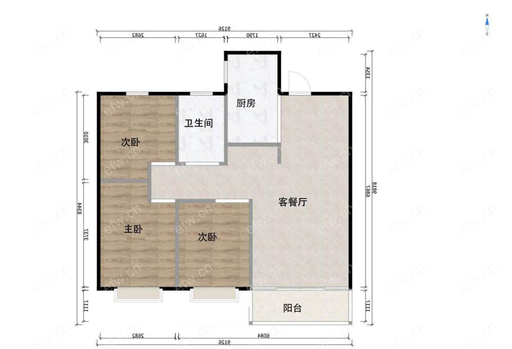 世茂璀璨时光精装3房，三开间朝南，全明户型，南北通透，采光好，交通方便