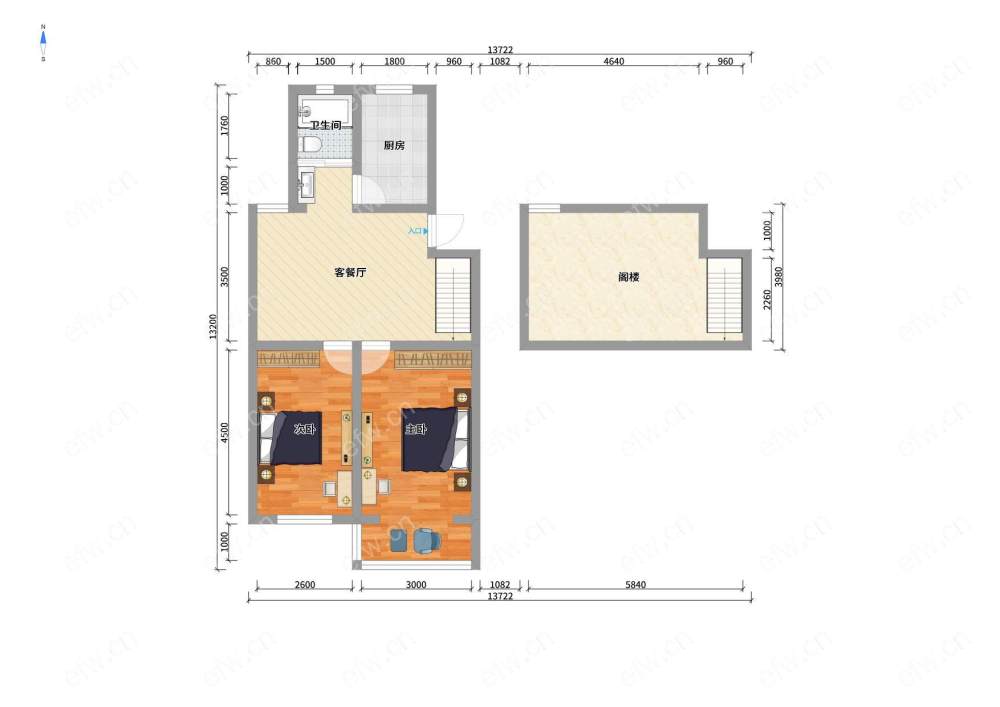 许巷新村 2室1厅