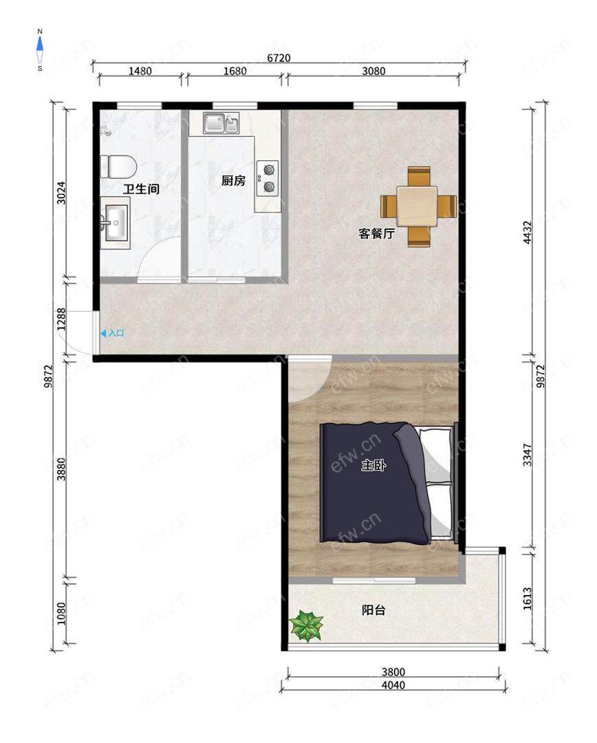 新惠家园（西区125-173） 1房 全明户型 另送家电