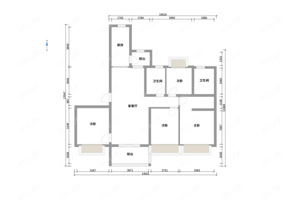 荟聚旁 地铁口 精品4房 中间楼层 诚心出售 从未住过