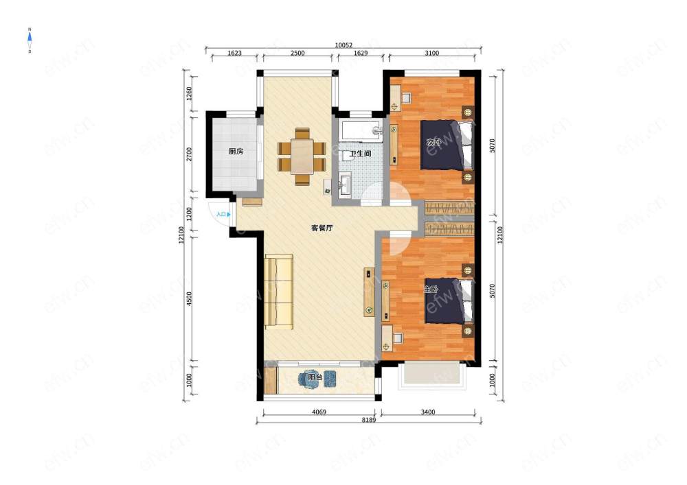 中建溪岸观邸 毛坯2房 楼层好 看中可谈