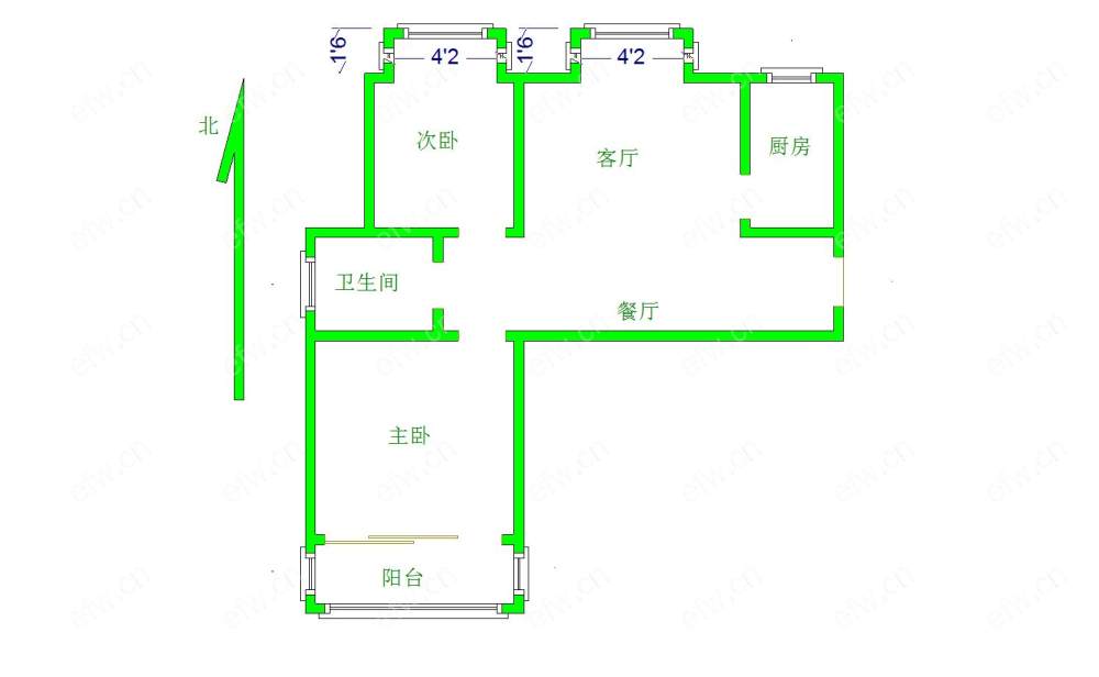 大丁佳苑   精装2室1厅