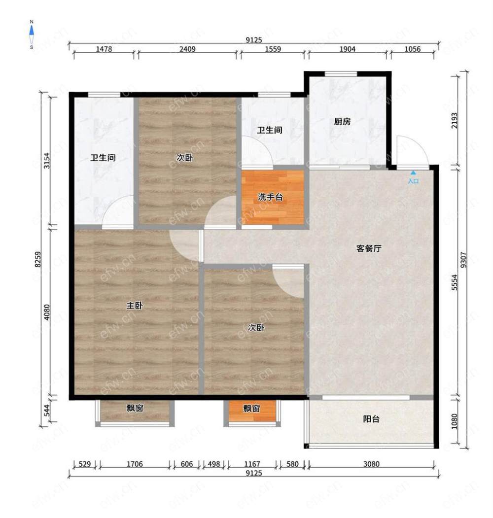 village 经典room房 东边户 全明 精装修！