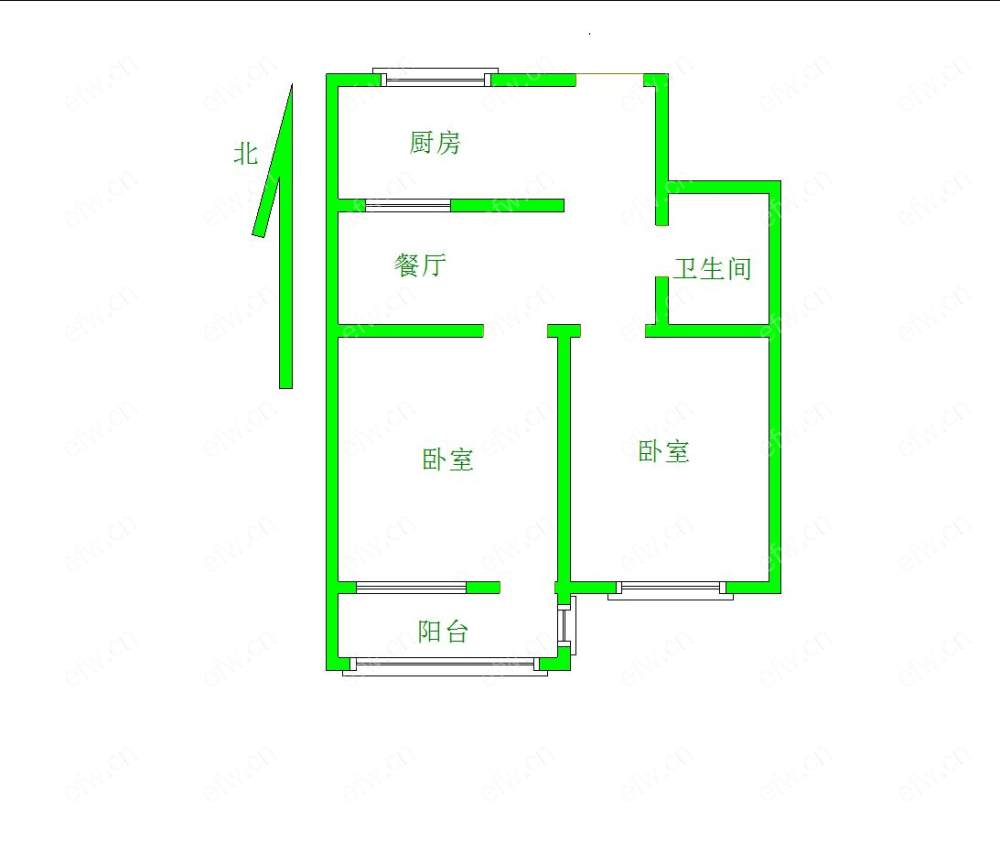溪北新村（北区） 2室1厅