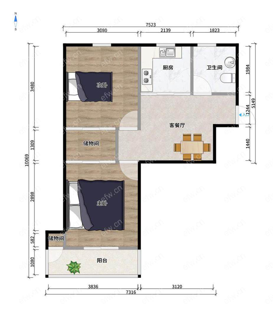 惠畅里 2室1厅