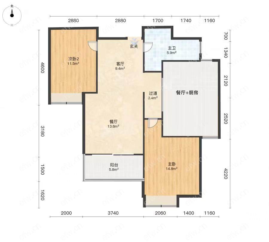 绿地世界城三期精装2房2厅带车位可用
