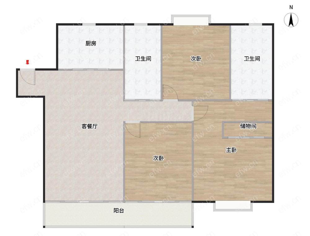 高档小区 豪华品牌装修 双阳台三开间朝阳