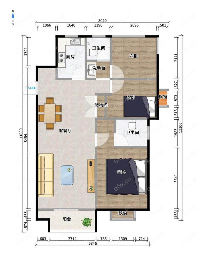 次新小区，人车分流，家门口的小学中学