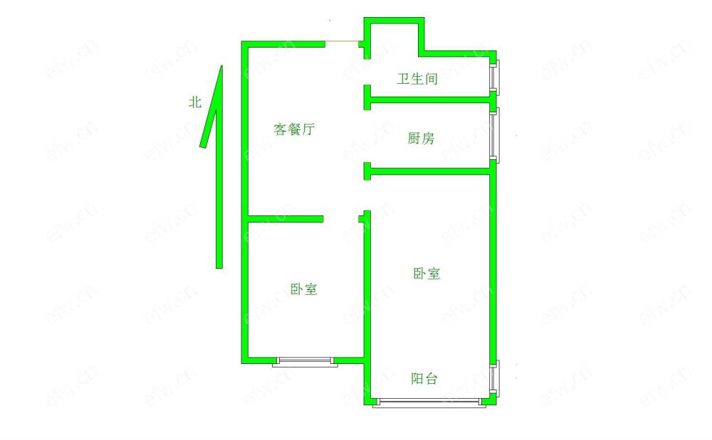 陆丼新村    简装2室1厅