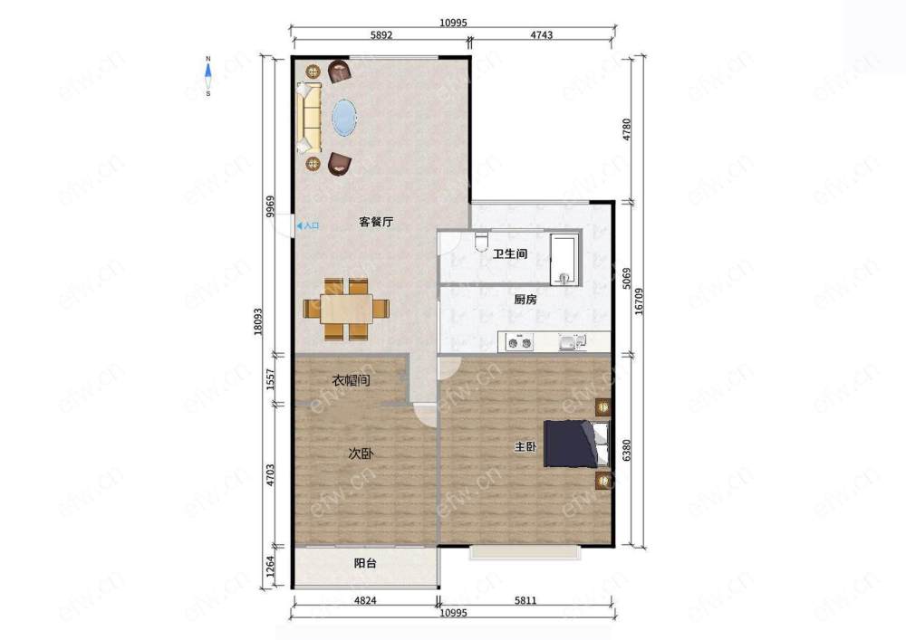 湖滨北苑精装2室  随时看房 拎包入住