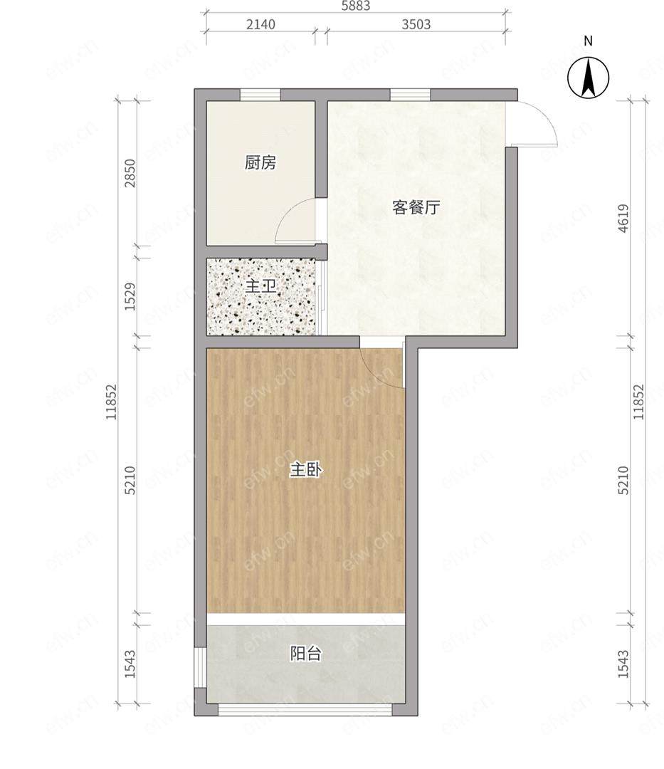 庄前新村（1-48号） 1室1厅