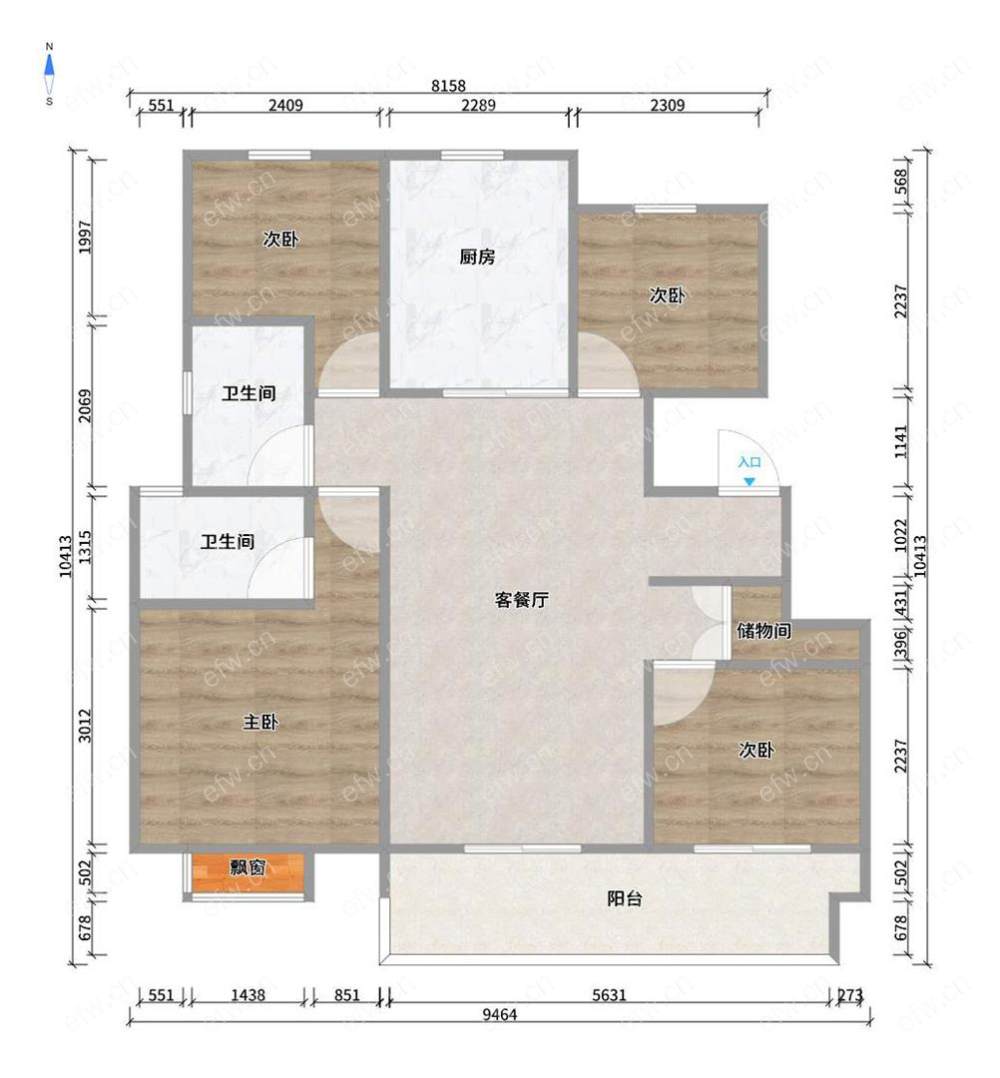 4房豪装拎包即住,新惠东里（锦数双河苑）尽享优雅品质,多重阳台+飘窗