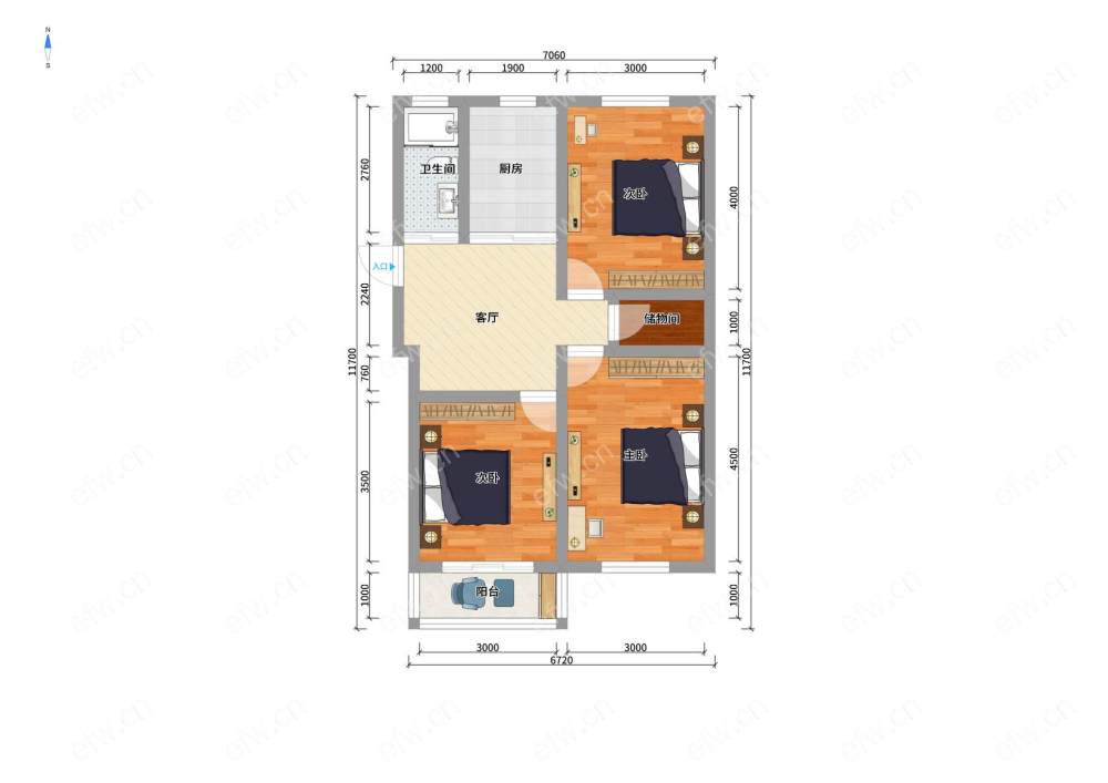 胜利小区自住三房