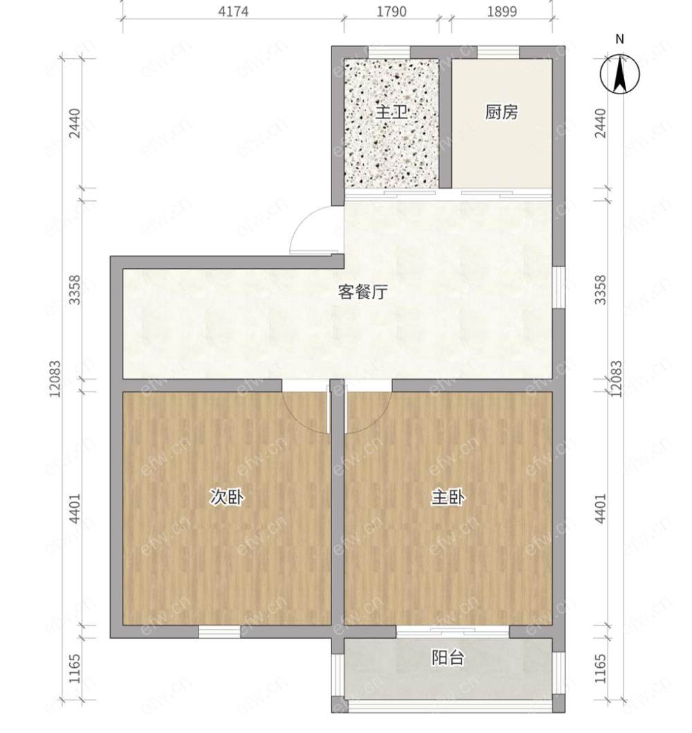 沈巷小区简装2室2厅