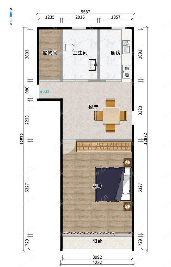 五里新村位置平单间42