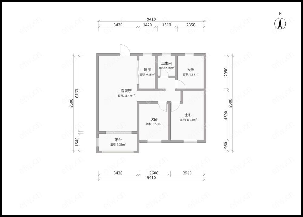 万科天一新著 3房 全明户型 另送家电