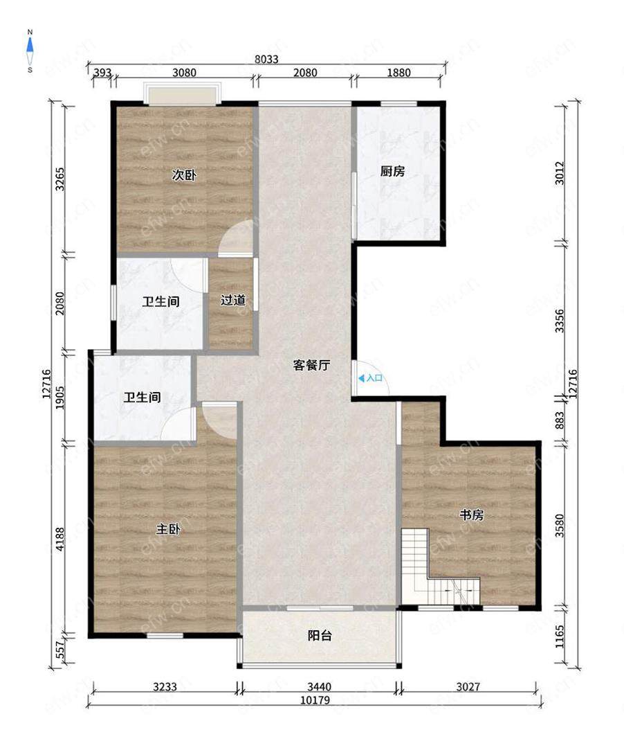 仁和花园顶带阁大三房 送家具家电 有赠送面积