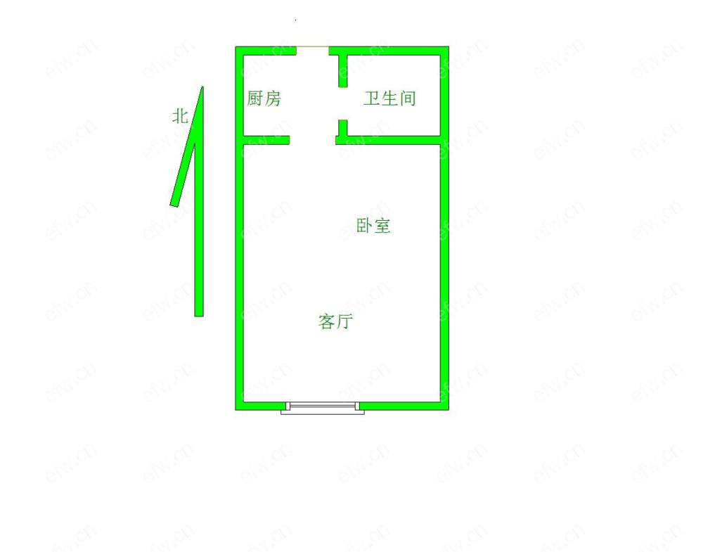 万达广场(单身公寓) 1室1厅