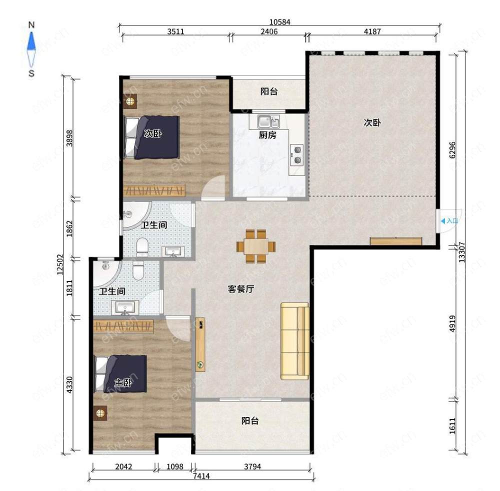 village 简装room房 位置 采光无敌 有土出 性价比高