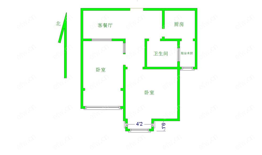 大丁佳苑 2室1厅1