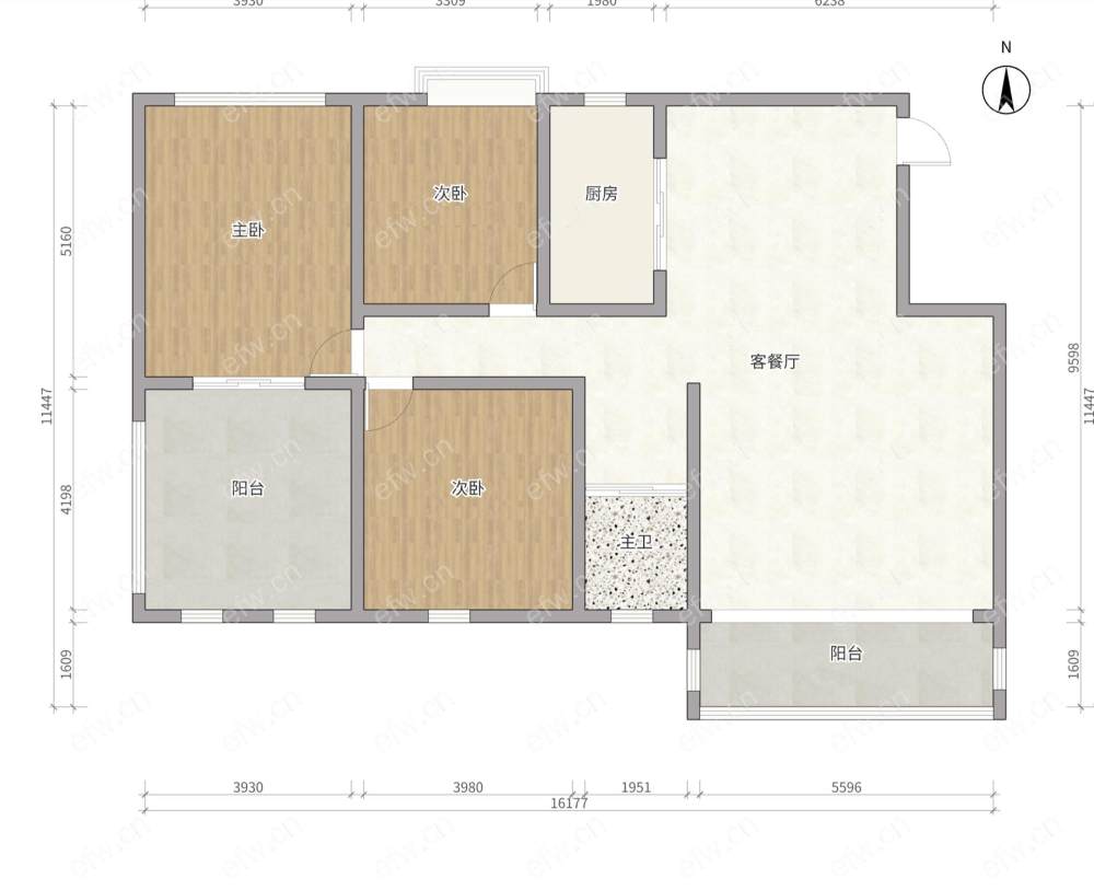 明发际新城(水岸雅苑) 3房 全明户型 另送家电