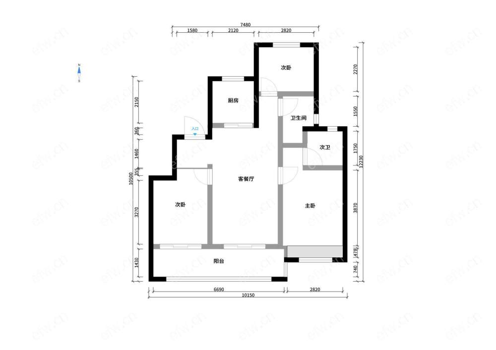 天一府毛坯三房   产证12.12号满2年  看房有密码