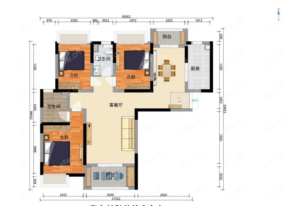 世茂首府3室2厅2卫房东诚出售