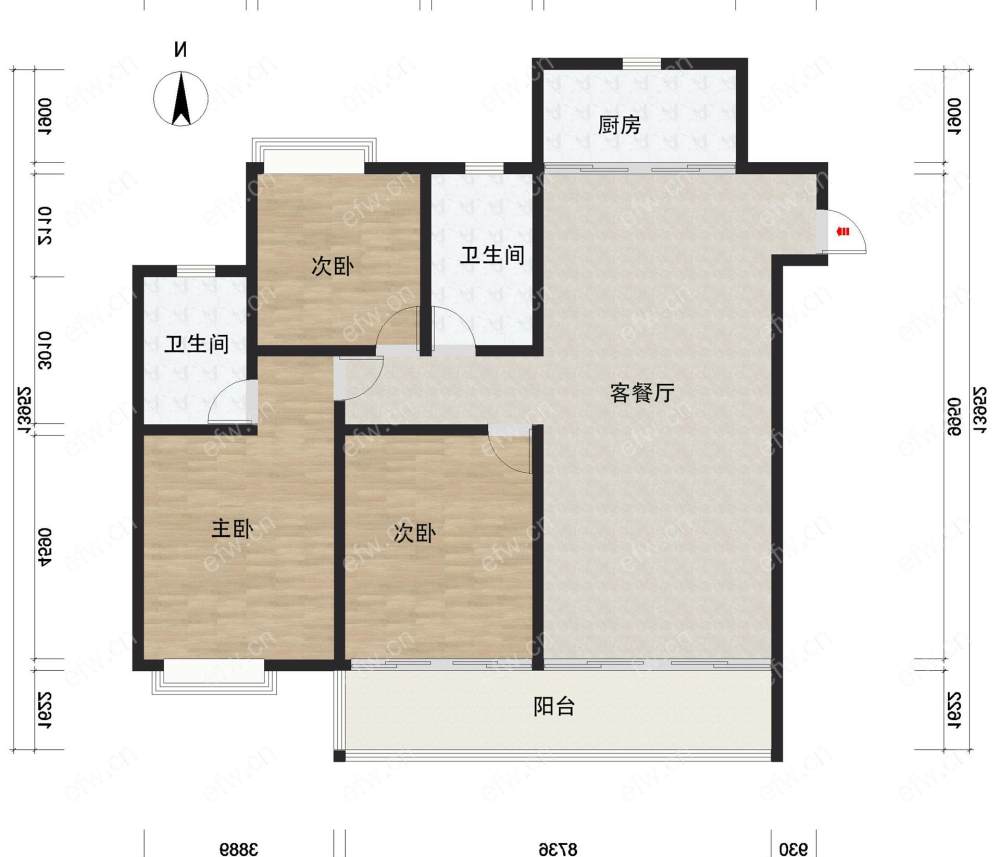 世茂璀璨时光 3室2厅 开发商精装