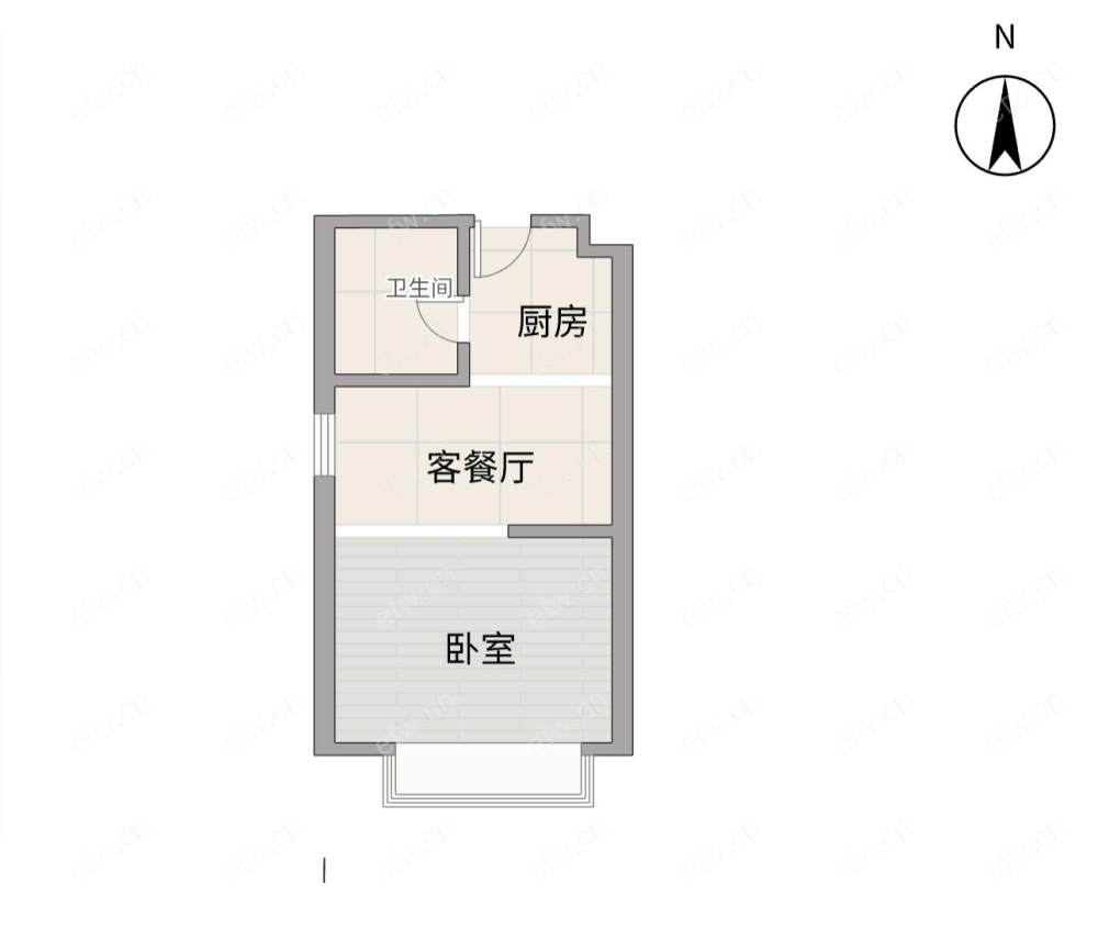嘉德时代广场 1房 全明户型 另送家电