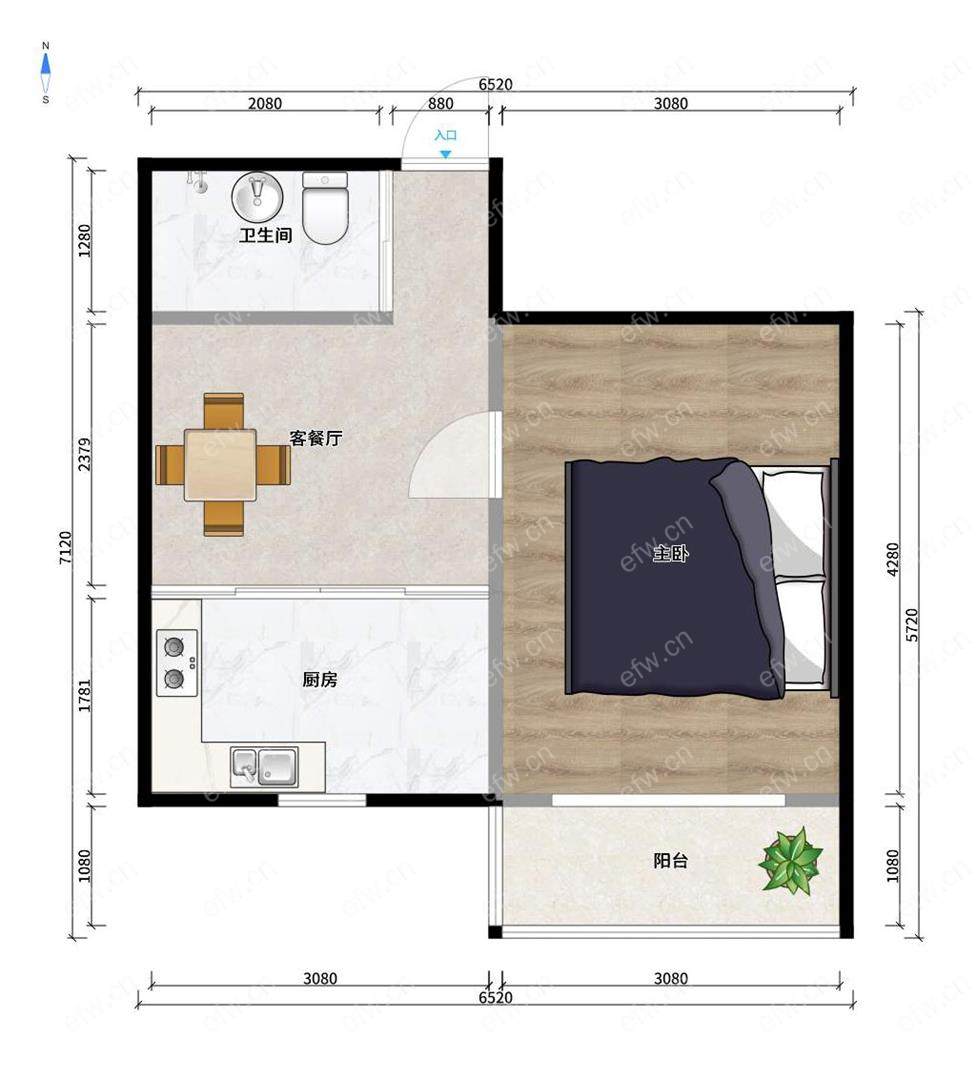 惠峰新村精装1室 诚心出售 ，看中可谈