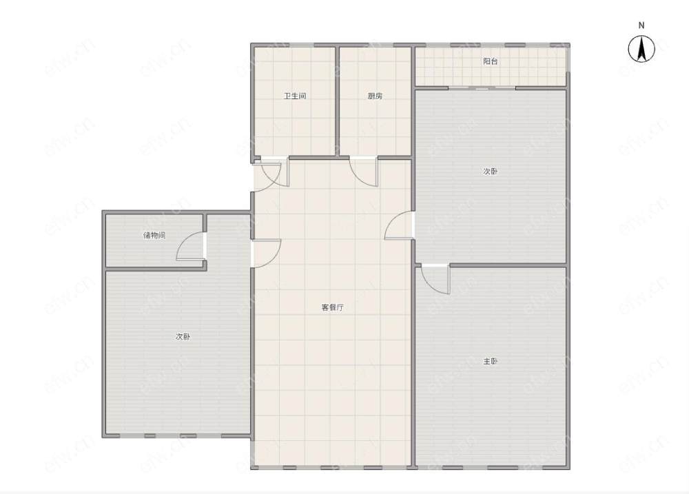 宁海里南区3楼双阳台3房出售