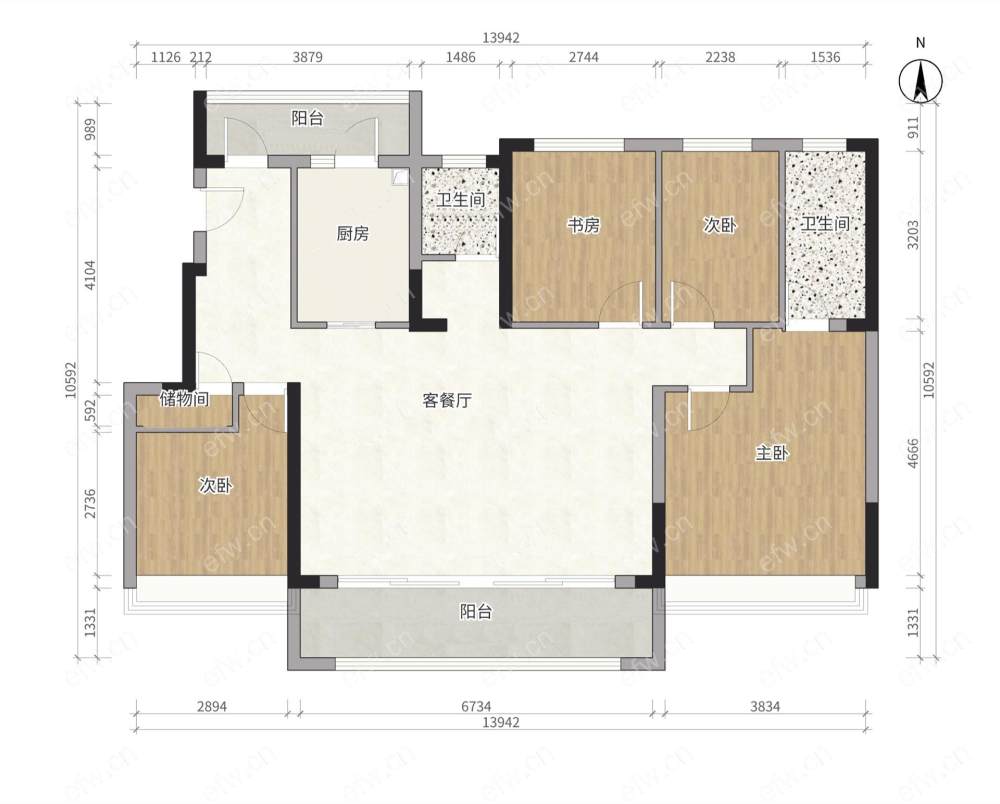 建发静学和鸣 经典4房 东边户 全明 精装修！