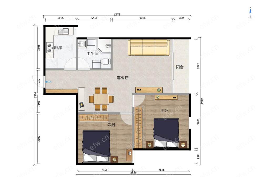 village满5 税费少 房型正气,精装修 看房方便