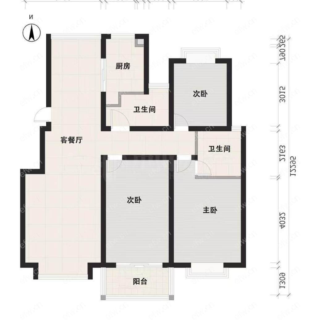 凤翔馨城中间位置飞机户型