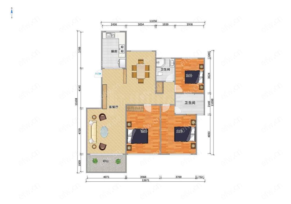 精装三房 看房提前预约