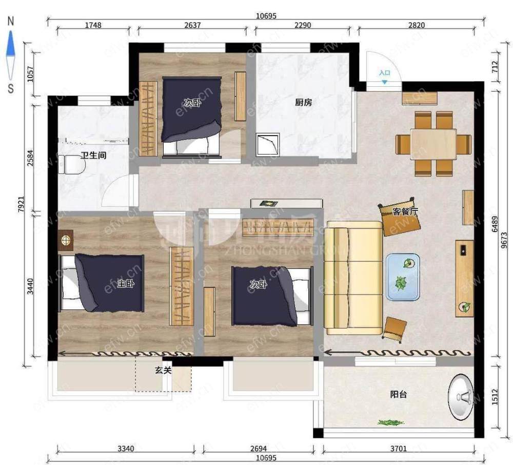 橡树湾三房，诚心卖，户型好