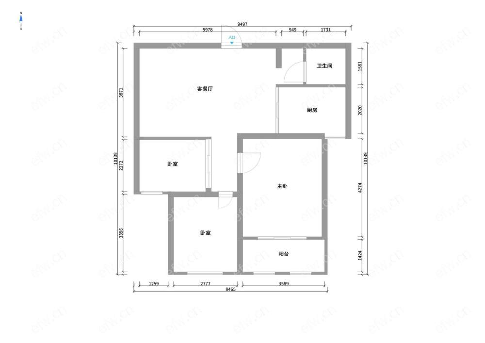 东方天郡 3房 全明户型 另送家电