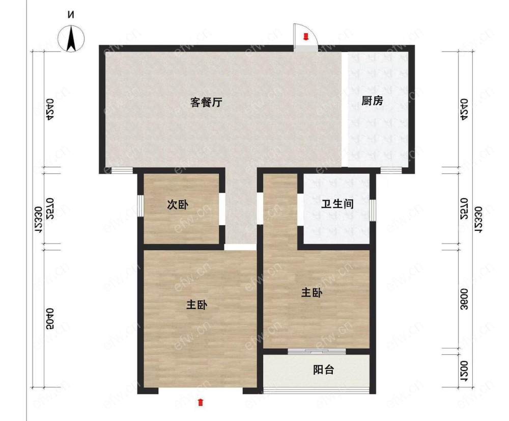 精装修三室一卫