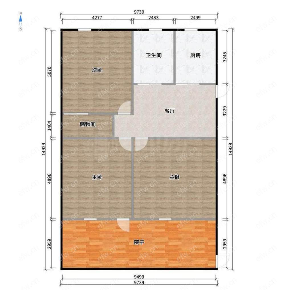 宁海里北区 3室1厅双院开门